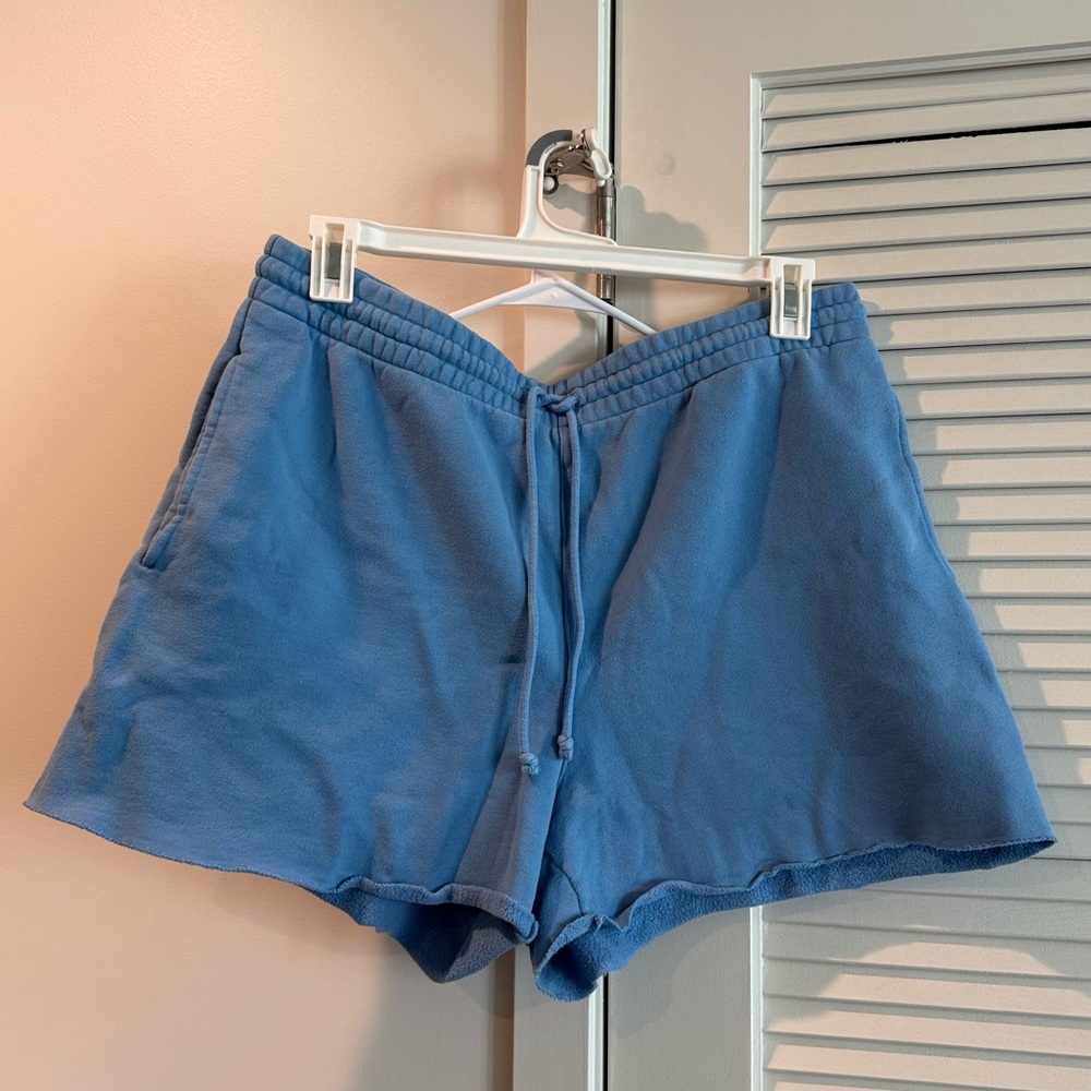 Aritzia Blue Sweat Shorts lightly worn